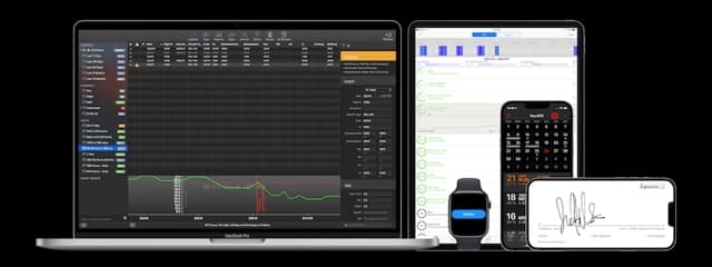 LogTen Pro running on iPhone, iPad, and Mac
